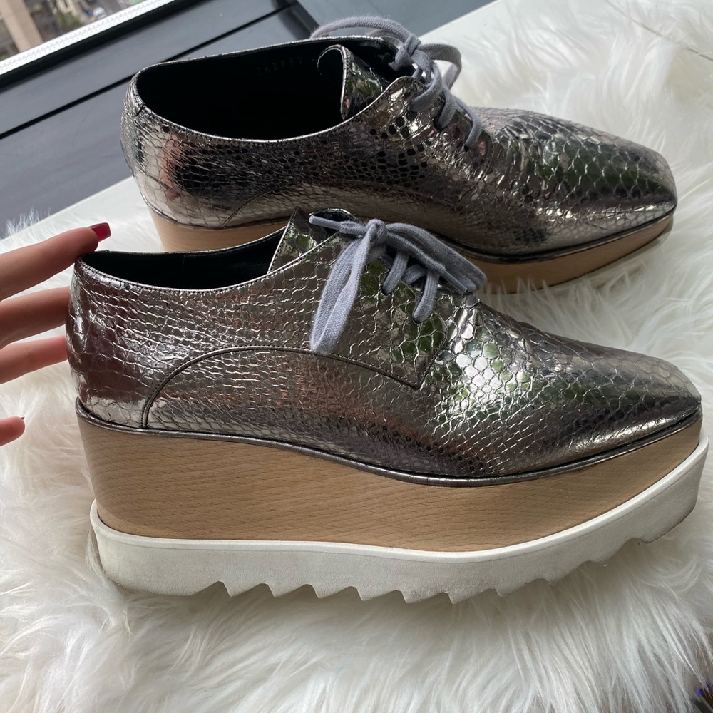 COPY - Super Rare Stella mccartney Elyse platform wedge sneakers sz 40 with box